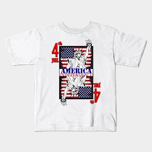 4th of July America Independence shirt Kids T-Shirt